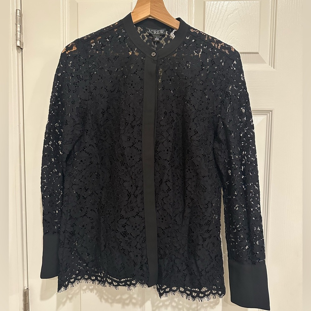 J Crew Lace Collared Shirt